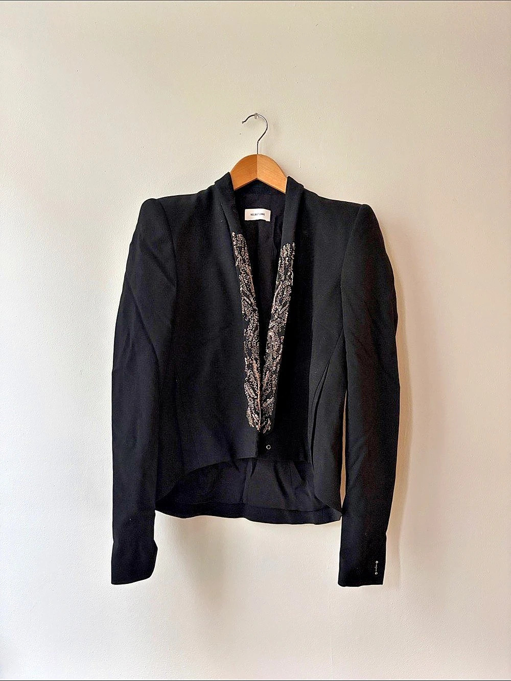 Helmut Lang Embellished Black Blazer Like New